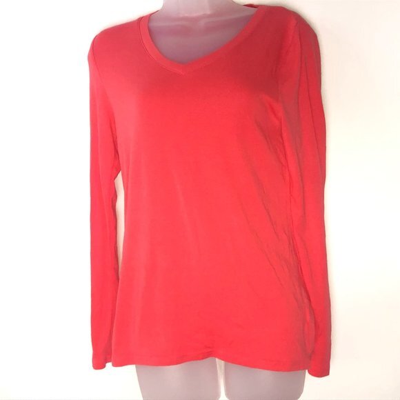 Eddie Bauer Orange T-shirt Women's Medium - Picture 1 of 11